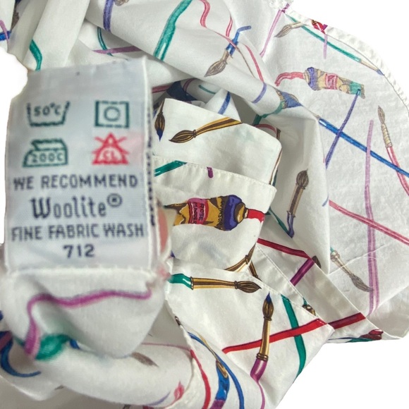 Vintage John Henry Artist Paint Print Button Down Shirt - Picture 15 of 16